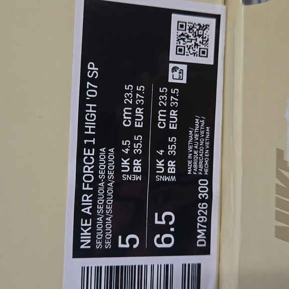 Nike x Billie Eilish Air Force 1 High '07 Sequoia Multiple Sizes NWT - Picture 7 of 10